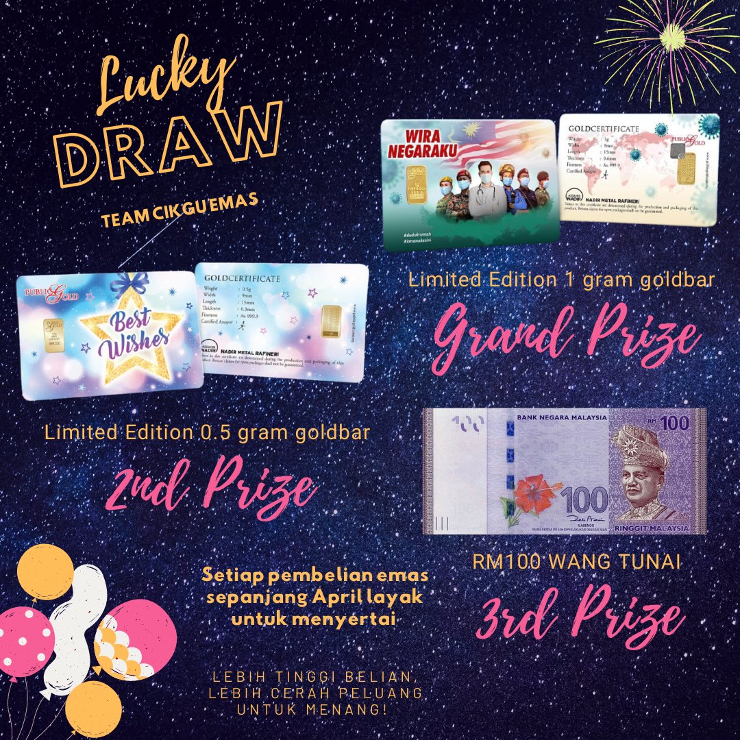 aneszailani's tweet photo. Jika anda sampai ke tweet ini, tahniah.

Peluang untuk anda mulakan simpanan emas dengan pelbagai hadiah menarik. Hanya untuk bulan ini sahaja!

Cashback &amp; buku percuma untuk setiap akaun baharu serta peluang menang emas! 😃

Guna Code : APRILFIESTA https://t.co/kaOEvOTzjW