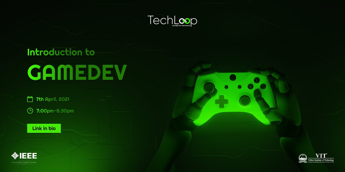 ieeevitvellore's tweet image. Our next TechLoop session is Introduction to Game Development. Tune in to experience the what, when, and how of GameDev.

Join us in taking your first step into the world of game-making.
techloop.ieeevit.org

#StayInTheLoop
#techloop #tech #gamedevelopment #unity #unrealengine