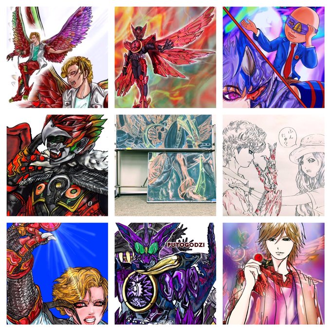 仮面ライダーオーズ10周年のtwitterイラスト検索結果