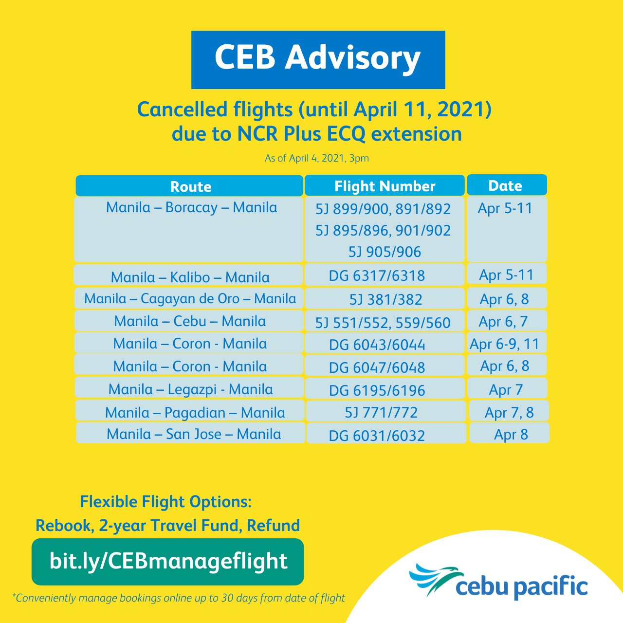 Cebu Pacific Air on Twitter "This is a developing situation. We may adjust flights depending on
