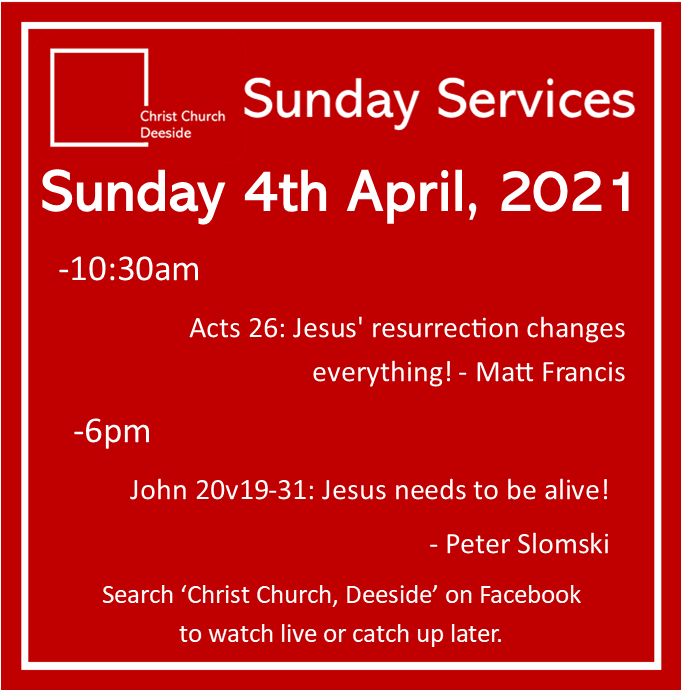 CCDeeside's tweet photo. Join us for church this Easter Sunday! Jesus is alive! https://t.co/HrzkWrXjto