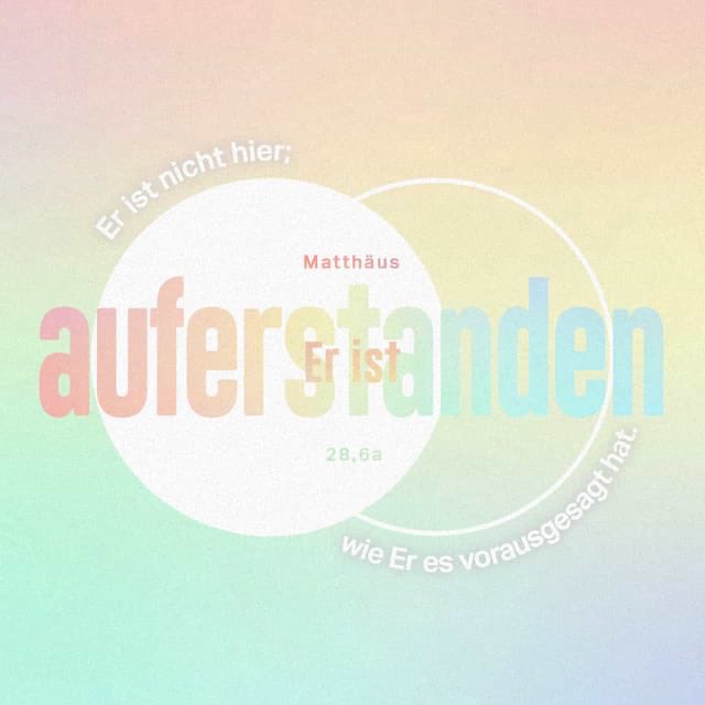 Guten Morgen und gesegnete Ostern euch allen 🙏☀️😊 bible.com/108/mat.28.6.n…