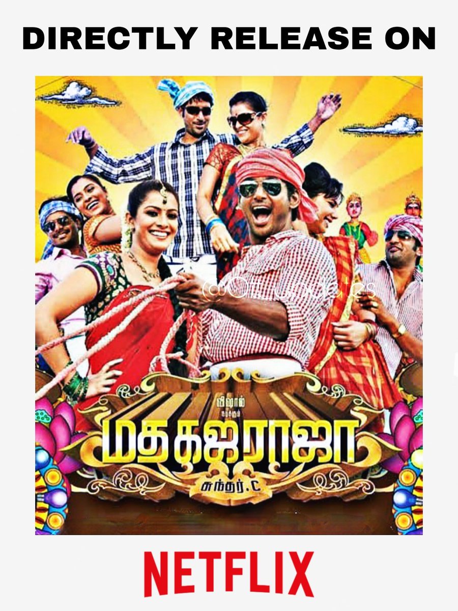 Finally after 7.5 year wait #MadhaGajaRaja is coming to NETFLIX 🤩🤩💥💥

MGR aatam arambbam