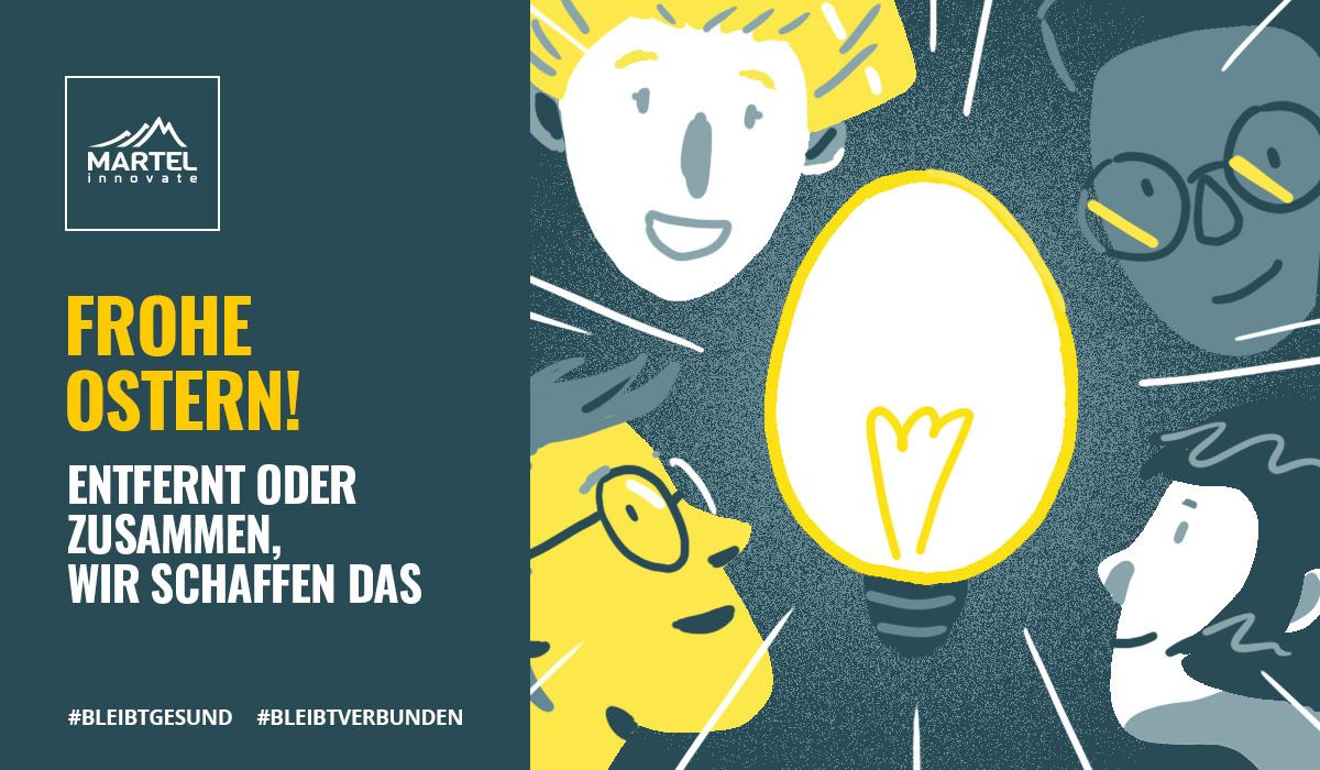 Martel wünscht Ihnen und Ihren Lieben ein wunderbares #Osterfest! 🐣💐🐰
Geniessen Sie das schöne Wetter zu Hause und gönnen Sie sich auch ein wenig Zeit offline.

Wir sind nach Ostern wieder voll für Ihre #Innovationen da!
martel-innovate.com/services/