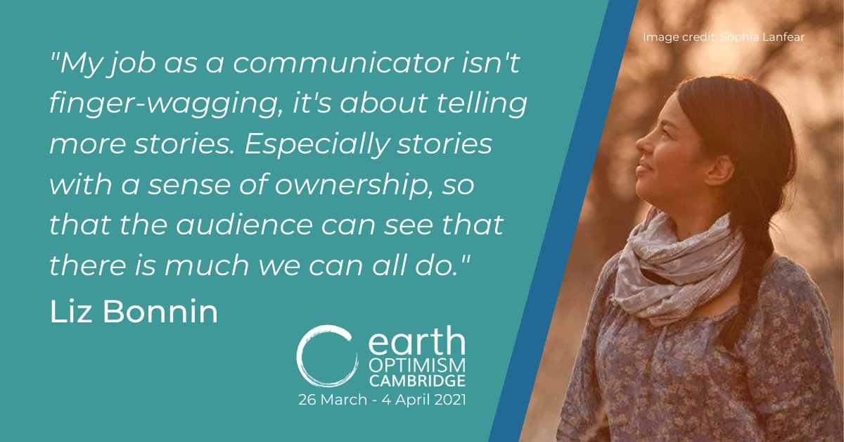 Is there hope for our planet? 

TV and radio presenter <a href="/lizbonnin/">Liz Bonnin 💙</a> thinks there is! Hear her thoughts before she joins Sir David Attenborough in conversation later today.

Watch now: bit.ly/37YtuZ7 

#Camfest #EarthOptimism <a href="/Cambridge_Fest/">Cambridge Festival</a>