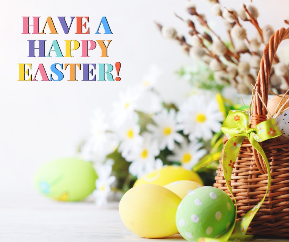 Wishing you an EGGCITING Easter
Sunday!
May your days be filled with
chocolate, chocolate &amp; MORE
chocolate
