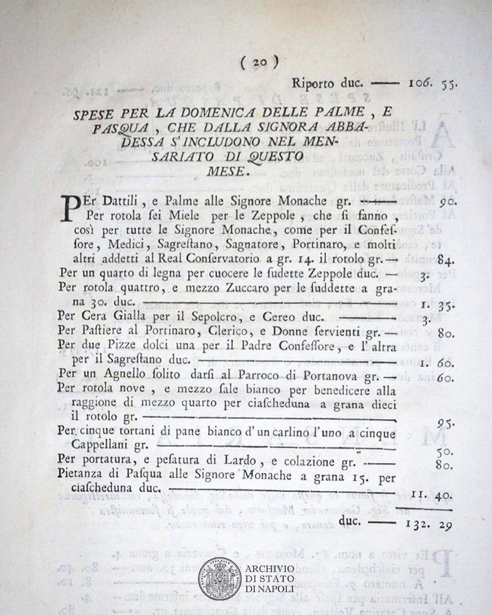 ArchivioStatoNA's tweet photo. Se siete ancora indecisi su cosa mangiare oggi, noi abbiamo qualche idea interessante direttamente dal 1759! Buona Pasqua! 🕊
ASNa, Consolato dell’Arte della Lana, busta 47, fascicolo 1329 
#archiviodistatodinapoli #napoli #napolidavivere #lacasadellestorie #Easter2021 https://t.co/VzP6H6VvM1