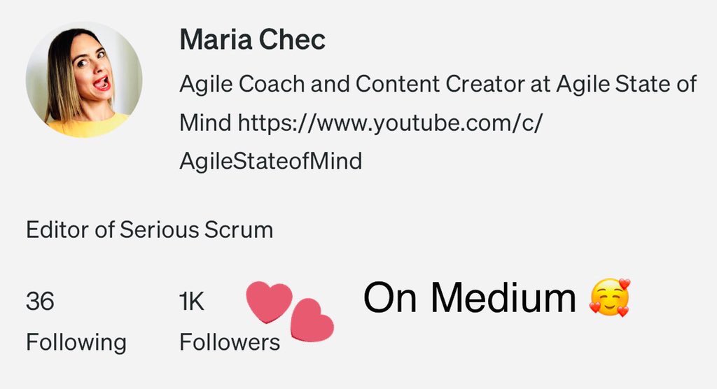 mariamchec's tweet photo. Happy #Easter2021 everyone! 💛
And thanks to all the #medium readers and @SeriousScrum for making this happen! 🙏 https://t.co/UqmIGPwVxL
#Easter #agilestateofmind #seriousscrum #agile #scrum https://t.co/9tRjiMDQXa
