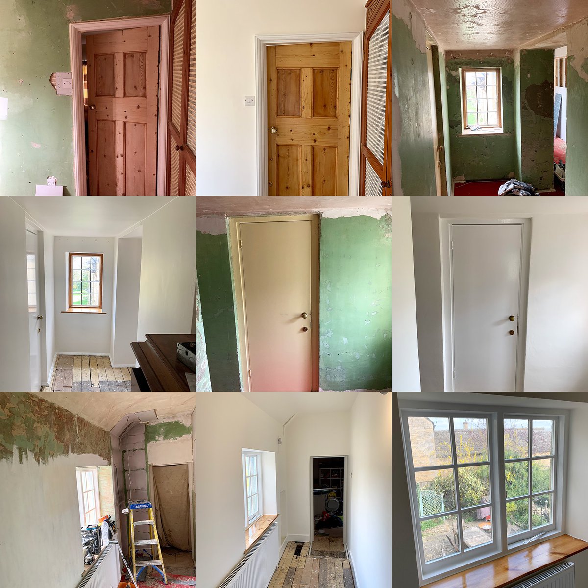 grantroberts03's tweet photo. Before&afters of the hell hole 10.5days including boarding out doorway and patching in various other holes, chasing in cables and fitting skirting. materials used @BenjaminMooreUK @ToupretUK @MakeGoodPlaster @ZinsserUK @osmo_uk @MirkaUK @Wallrocklining @MirkaUK #housebashing https://t.co/7pMMWmxGfc