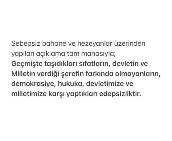 Türkiye artık Millete ve Milletin iradesine meydan okunacak bir ülke değildir...

Aksini düşünen varsa, bizler görevimizin başında, milletimizin emrindeyiz...

Biz buradayız!

Devletimize, Milletimize, demokrasiye ve hükümetimize sonuna kadar sadık ve bağlıyız.🇹🇷🇹🇷🇹🇷