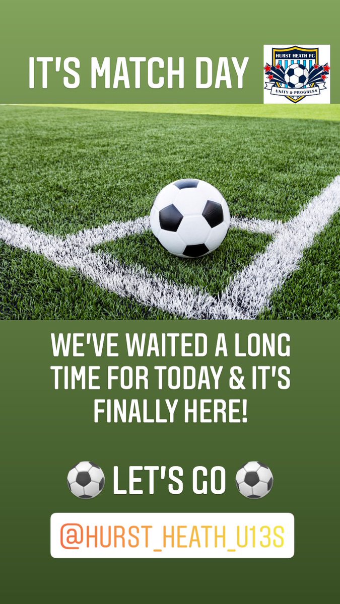 HurstHeathFC's tweet photo. Let’s go @HurstHeathFC 

It’s finally time!

Enjoy every single second lads ⚽️

#GrassrootsFootball #U13s #SDYFL https://t.co/nvVk4n6jaY