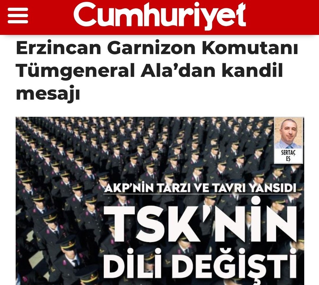 Kandil kutladı" diye Cumhuriyet gazetesi tarafından hedef gösterilen 15 Temmuz kahramanı Tümgeneral Davut Ala'nın yanındayız.