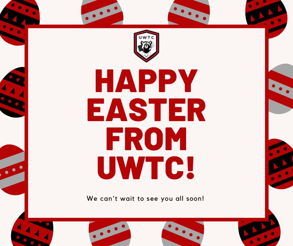 WarwickTennis's tweet photo. UWTC wants to wish you a Happy Easter from everyone here! We hope you all have a wonderful, chocolate-filled day and we can’t wait to see you all after the break🖤❤️ https://t.co/Mc9m12A2oh