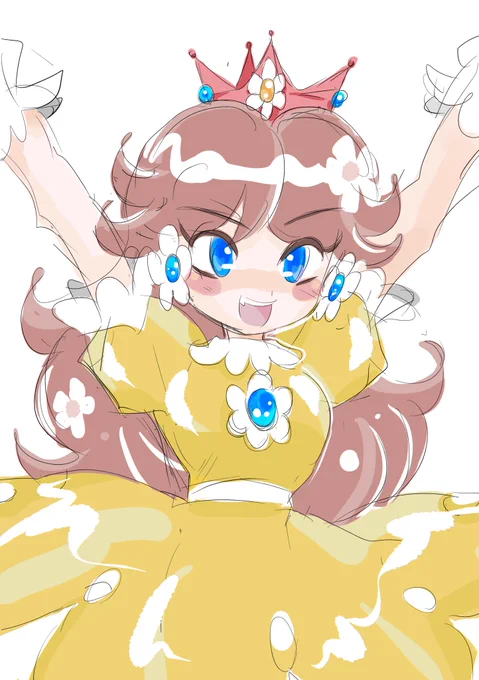 #PrincessDaisy #デイジー姫 
#SuperMario    #マリオ    #らくがき #イラスト マリパ3ver 