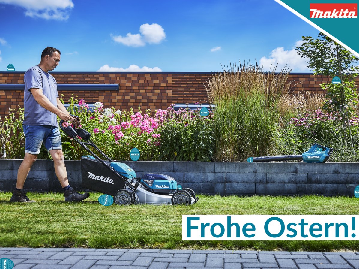 Habt ihr heute schon #Ostereier gesucht? Falls nicht, haben wir eine kleine digitale #Ostersuche für euch! Wie viele #Makita Ostereier könnt ihr in unserem #Garten entdecken? 🐇