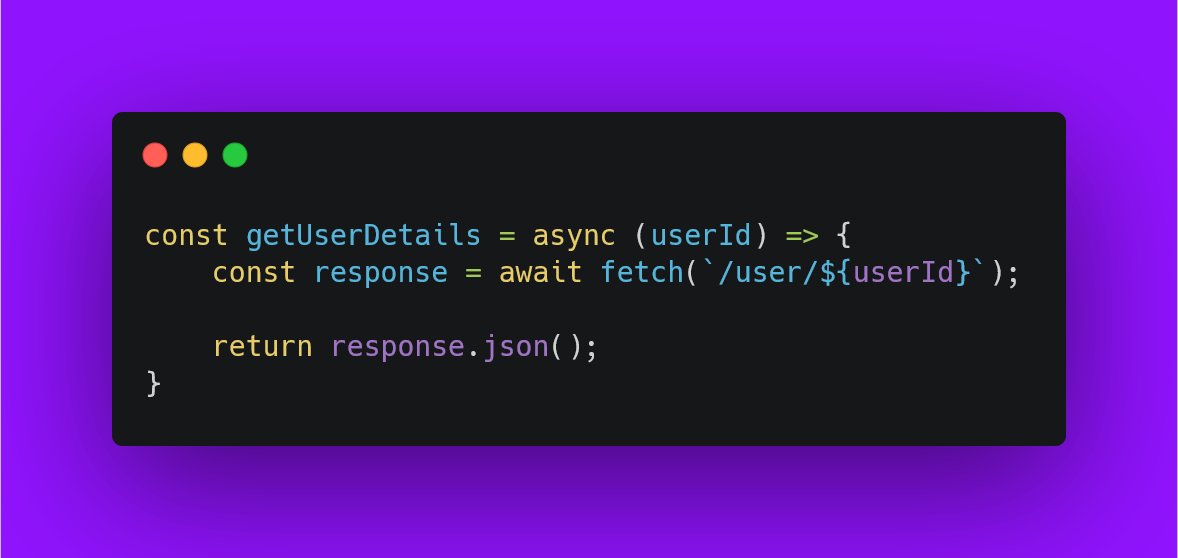 mernstack_io's tweet image. Async/Await is an ES7 feature on #Javascript and it has changed the way how we handle asynchronous #code 🧙‍♂️

Make sure to check this blog post if you don&apos;t already know how to use Async/Await 🙂
codeburst.io/javascript-es-…
#ReactJs #nodejs #html #webdev #webdevelopment #100daysofcode