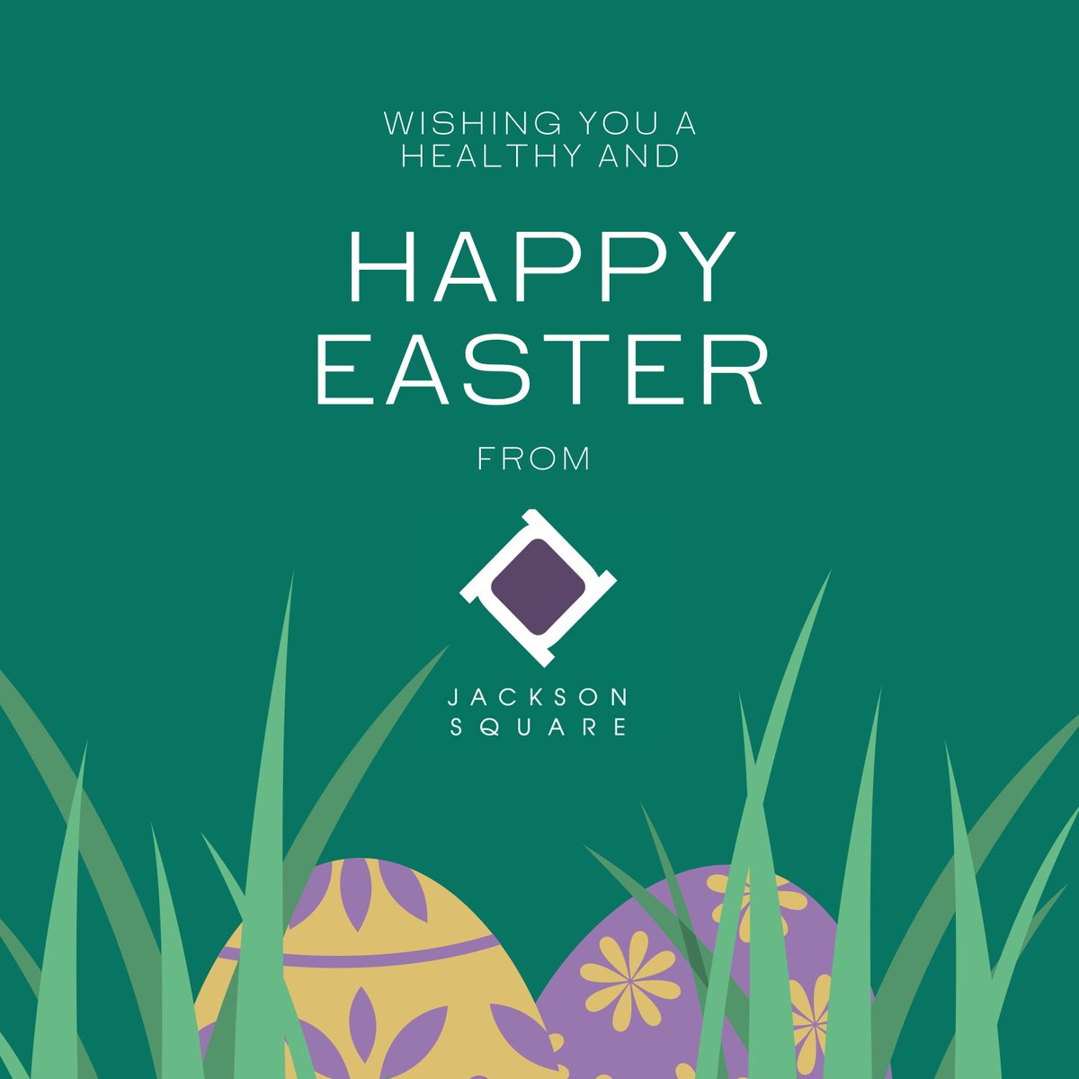 Have a happy and healthy Easter everyone! From all the team at <a href="/JacksonSquareSC/">Jackson Square</a> 💚 #HappyEaster