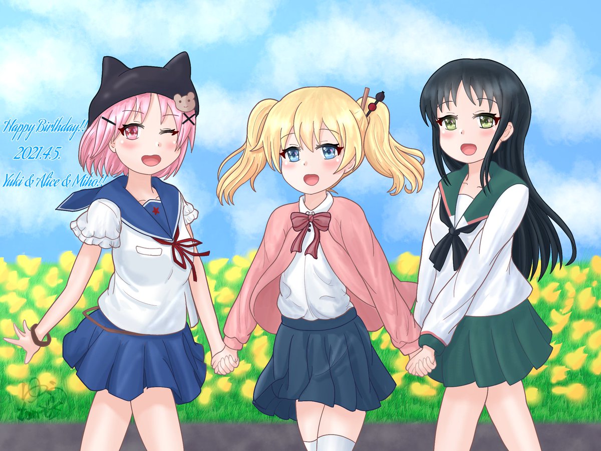 学園生活部の皆に勇気を与える由紀 日本が大好きな英国少女 アリス ちょっと怖い ゆうたん W ノ のイラスト