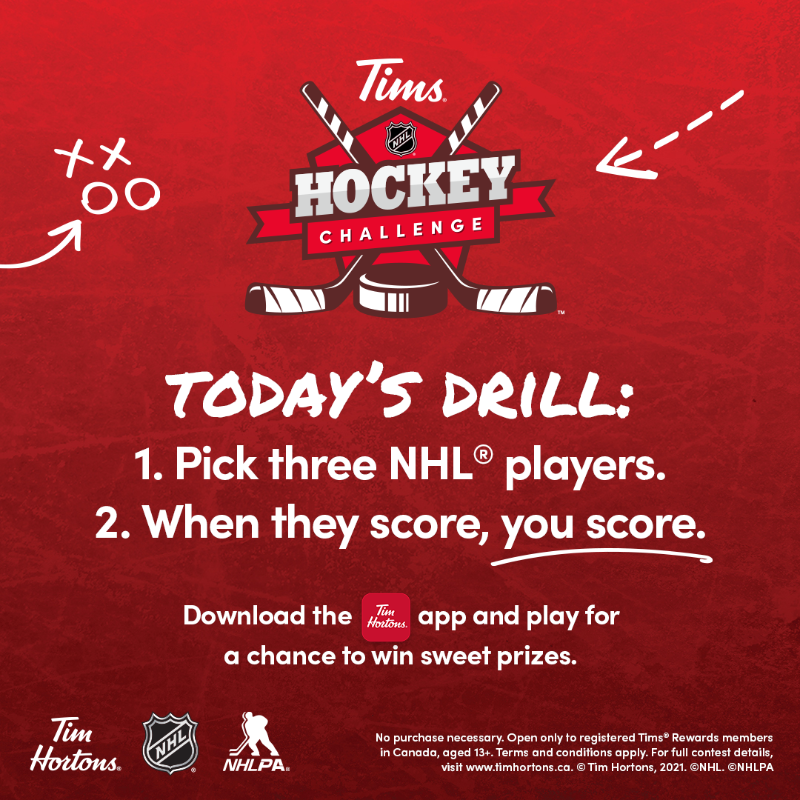 Tim Hortons on X: Play #NHLHockeyChallenge tonight on the Tims