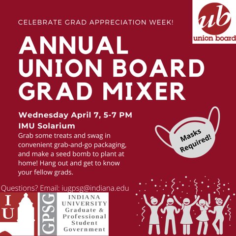 Join us Wednesday! #gradappreciation