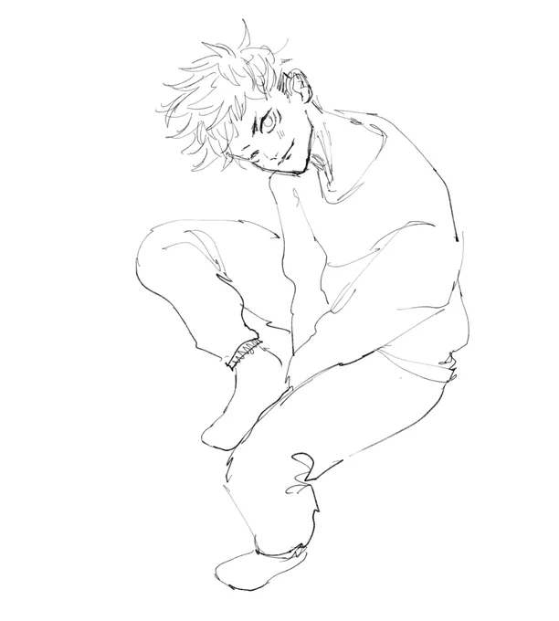 More sketch dump from other warm ups :) I drew the feet first and it sorta made the poses more natural :0 #jjk 