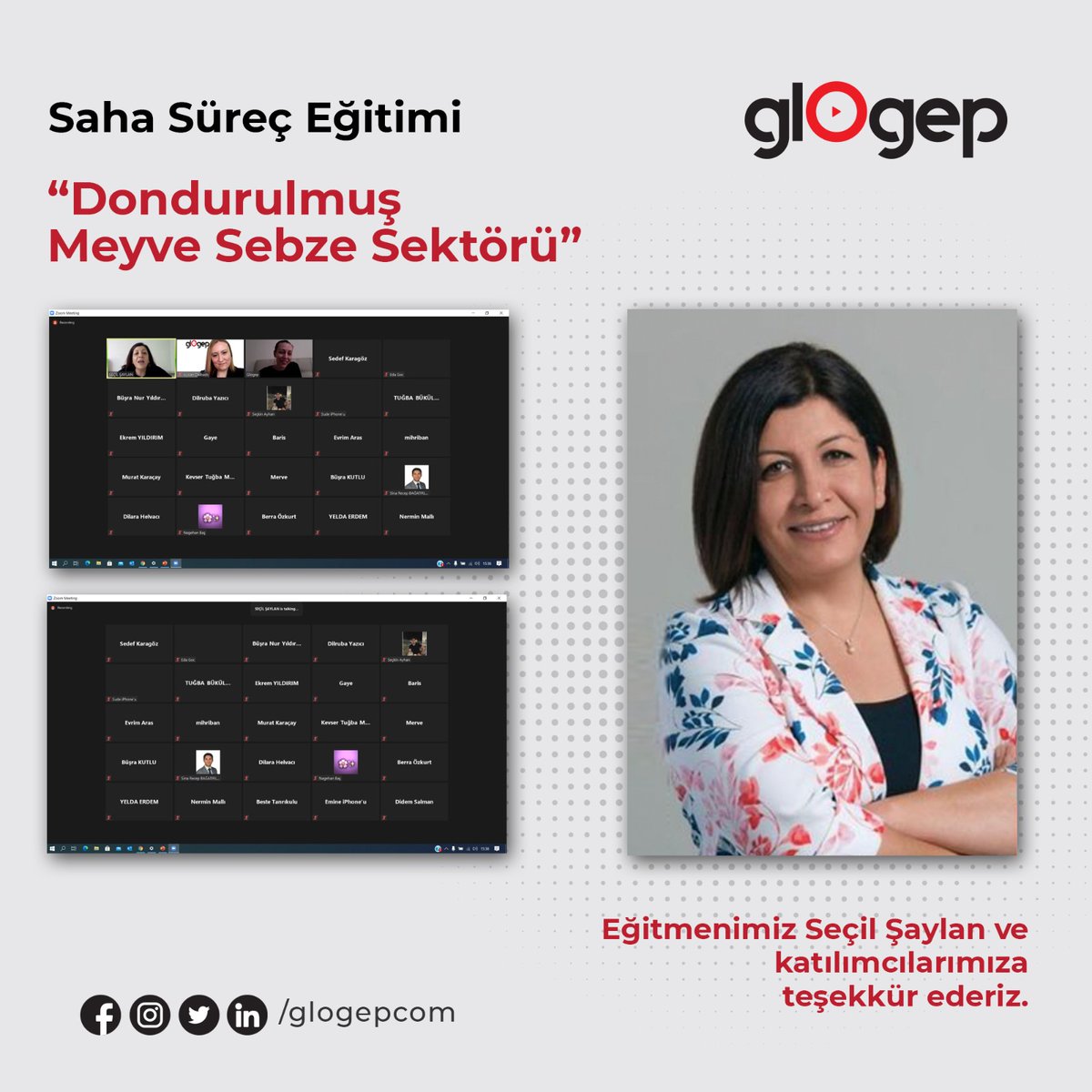 glogepcom's tweet photo. “Dondurulmuş Meyve Sebze Sektörü” eğitimimiz başarı ile gerçekleşti.

👩🏼‍💻Eğitmenimiz Sayın Seçil Şaylan ve katılımcılarımıza teşekkür ederiz.

🧑🏼‍💻Çeşitli konularda eğitim, seminer ve söyleşilerimiz ile sizlerle olmaya devam edeceğiz.
👇👇👇 https://t.co/NdAIdFEMiU