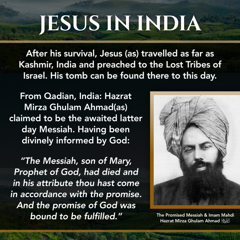 muslimyouthorg's tweet photo. What Ahmadi Muslims believe about Jesus (as)

Learn more: https://t.co/F2VhNsOG7c 

Jesus in India (book): https://t.co/QN67iUApfE (vid): https://t.co/dg319I3BX6 
#Jesus survived crucifixion: (vid): https://t.co/55AUvuWHNJ 

#happyeaster #hehasrisen #resurrection #christianity