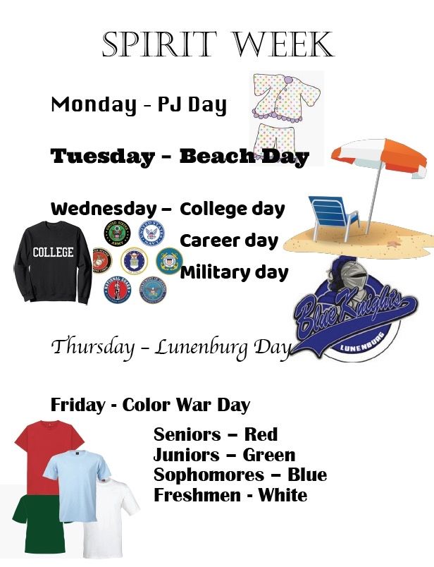 LHS Spirit Week April 5 - 9