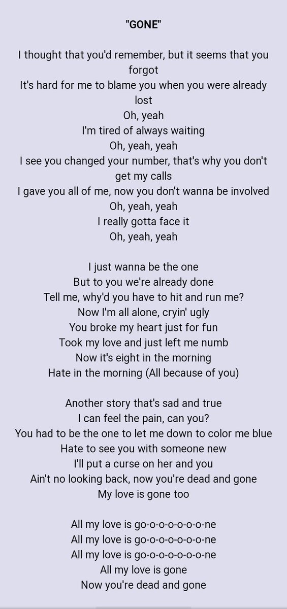 Ris Both Rose S Gone And Suzy S Im Inlove With Someone Else Was Made In 18 And Look At The Lyrics Im Gonna Faint