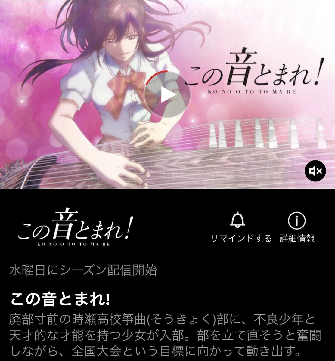にっちぇる Netflixで この音とまれ が配信決定 ここ数年の青春系アニメでもトップクラスの凄さなので 青春系アニメが好きな人は 男女問わずマジで観た方がいい ていうか絶対観て ネトフリの力で2期まってるぜぇ