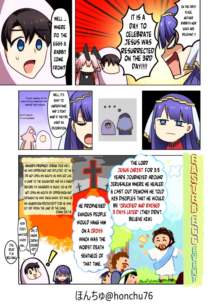 [Today is Easter! ]
[What day is Easter? ]

Easter is the day when Jesus Christ was resurrected from the death of the cross !!!!
Easter is the day when Jesus Christ was resurrected from the death of the cross !!!!
(translator:@fkn3) 