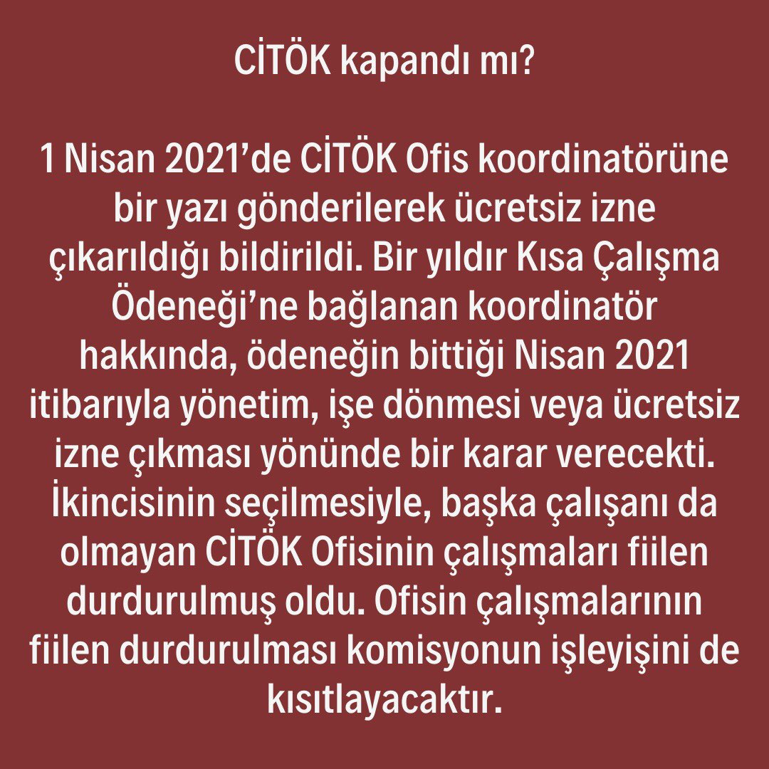 Cİ̇TÖK’e ne oldu?