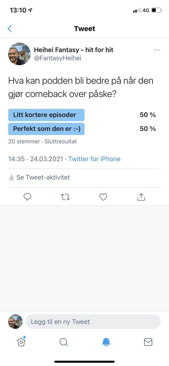 Takk for ekstremt nyttige tilbakemeldinger vedrørende lytterundersøkelsen vi har kjørt. Såpass sprikende svar er med på å gjøre oss bedre. Husk: Uten dere er vi ingenting. Varm påskeklem deles ut over det store internettet :-)