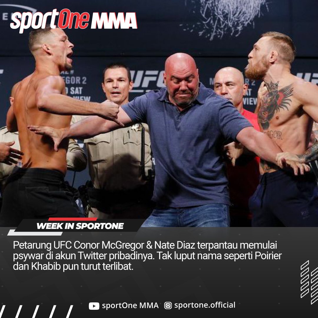 tvOneNews's tweet photo. Kilas balik informasi seputar dunia MMA terangkum dalam Week in sportOne. Mulai dari psywar McGregor hingga anjungan The Rock untuk Ngannou!
--
Simak informasinya hanya di Youtube sportOne MMA dan https://t.co/GgtZcxM1Xk
--
#sportOneMMA #WeekinSportOne #UFC https://t.co/z9edPWbFaw