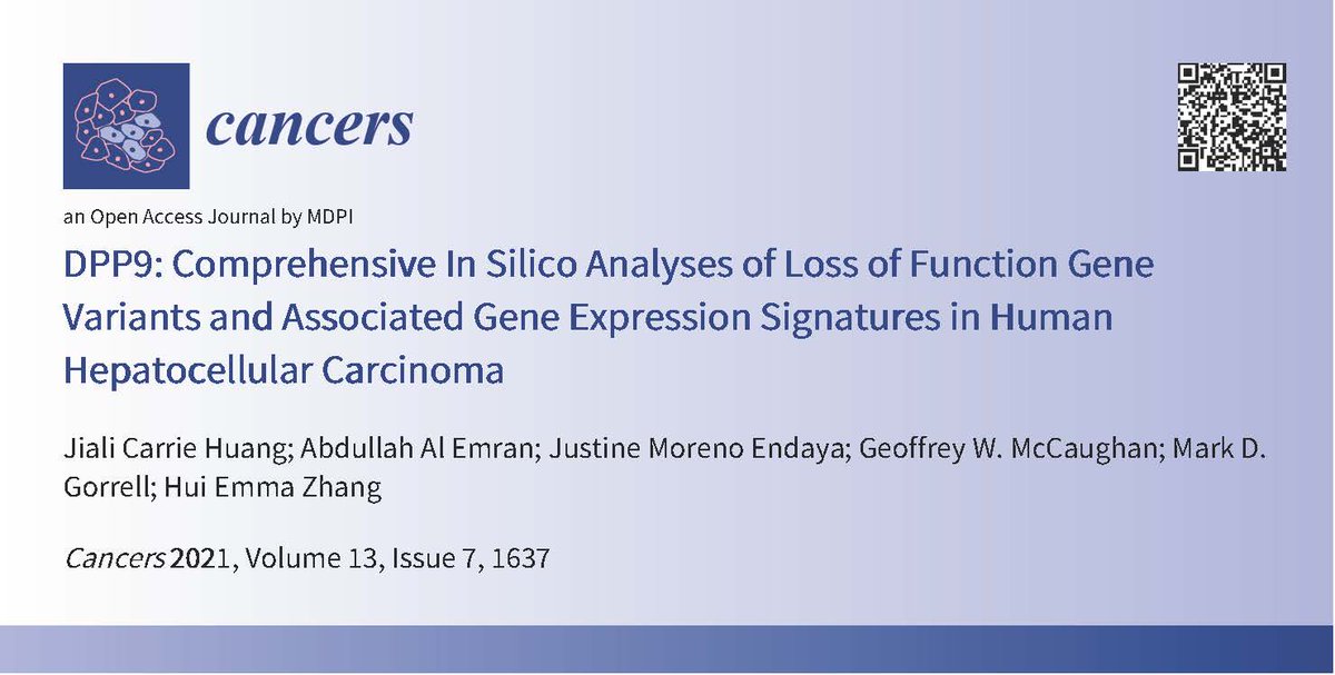 GorrellProf's tweet photo. Delighted to publish our latest work @CentenaryInst showing lack of DPP9 is likely lethal in #human. Also, rise in all #DPP4 family enzymes link to death @liver_cancer https://t.co/iMdWcRFewc
