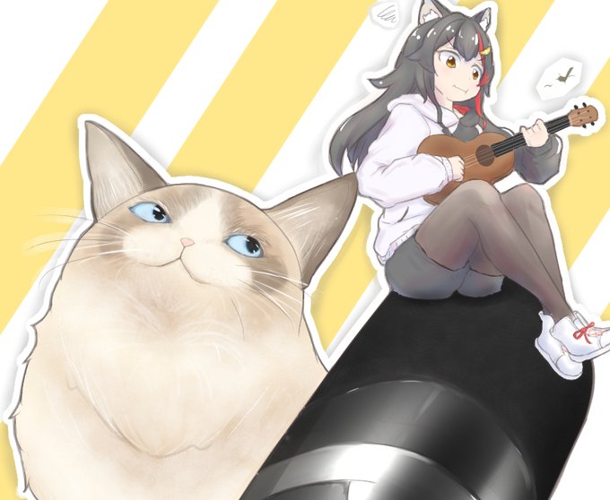 ミオしゃのウクレレはいつも心を癒される。
#みおーん絵 