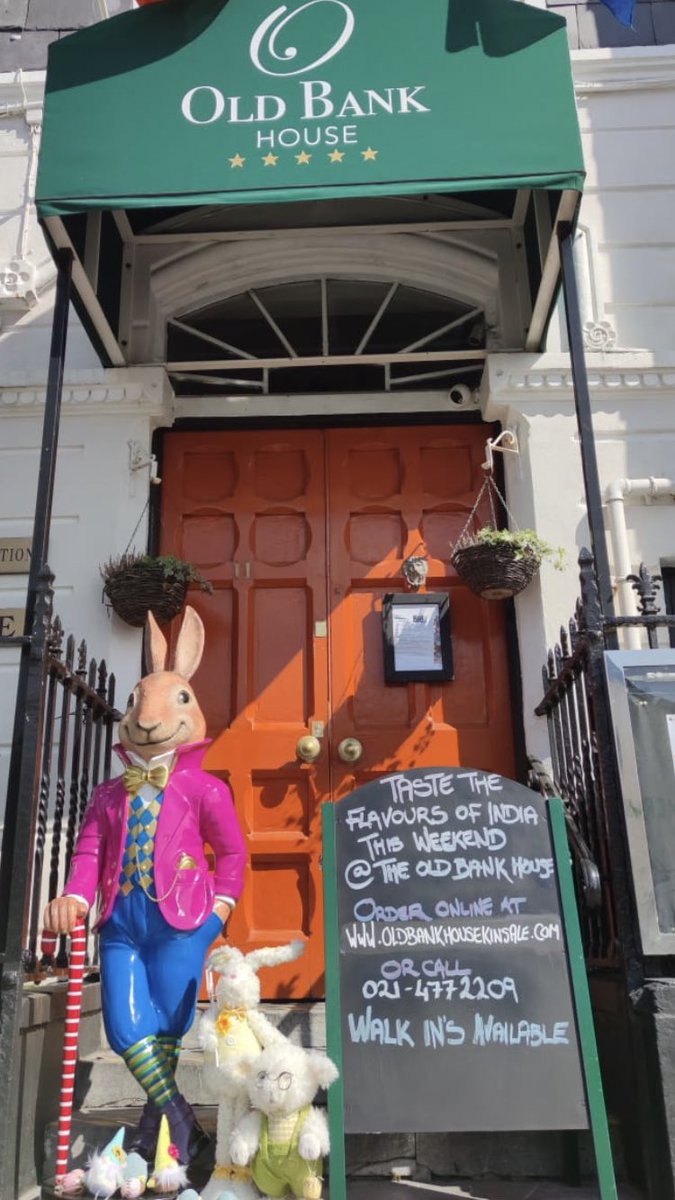 Happy Easter from The Old Bank House, have a wonderful day and enjoy the celebrations.
“Flavours of Southern India 🇮🇳” pop up continues this Easter Sunday. 
#easter2021 #EasterSunday #flavoursofsouthernindia #popuptakeaway #fusionofflavours #kinsale #indianpopup