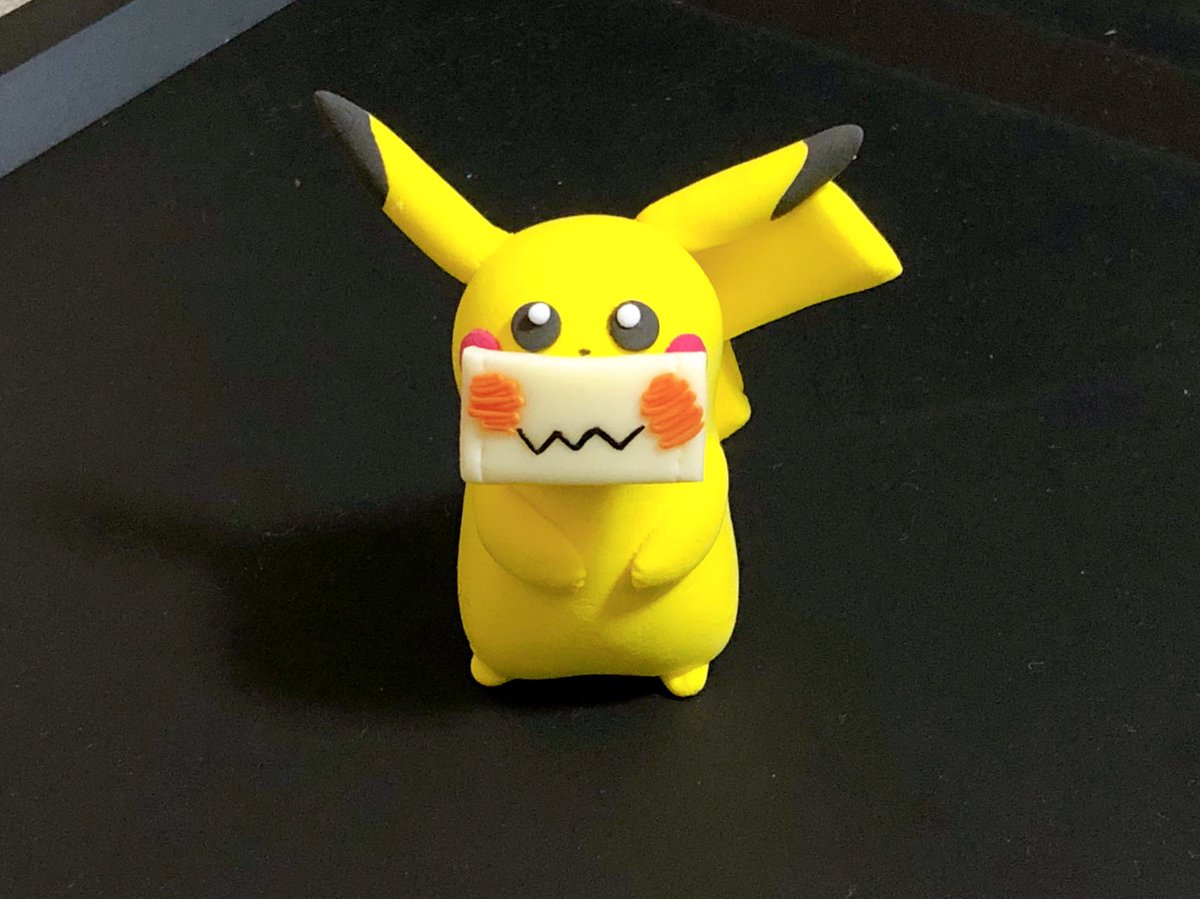 Oklha マスクピカチュウをつくりました 空気乾燥粘土 樹脂粘土 ポケモン