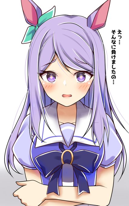 今日の大阪杯の結果を聞いても許してくれるメジロマックイーンを描きました。みんな、この気持ちは来週の桜花賞にぶつけよう! #メジロマックイーン #ウマ娘 