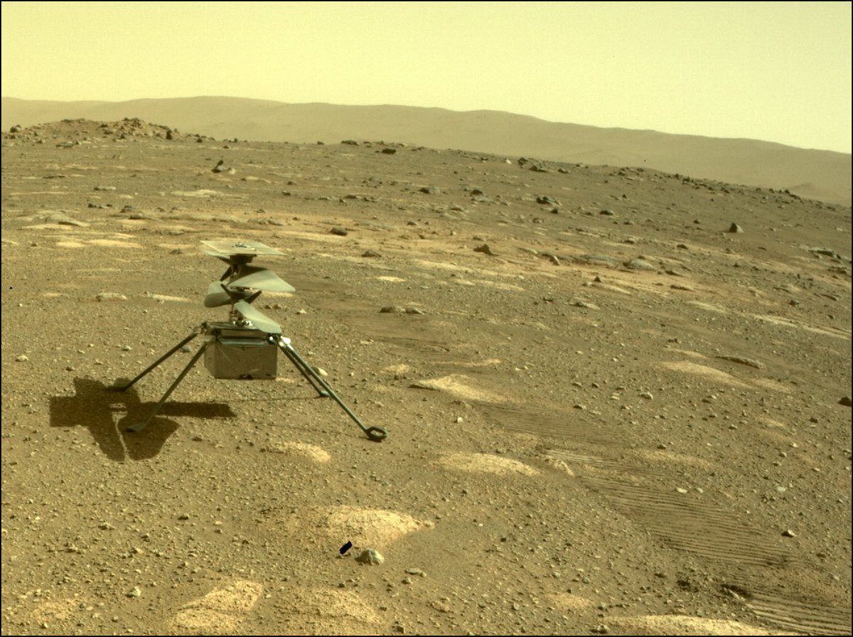 totalspace360's tweet photo. Ingenuity, a Mars helicopter, set to take the first powered flight on another planet on April 11! 
(Credit: NASA / JPL) https://t.co/UToYGOL6yD