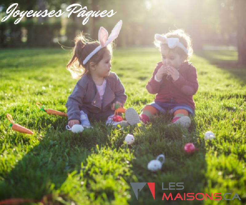 les_maisons's tweet photo. L'équipe https://t.co/SMUJvfSxBR désire vous souhaiter Joyeuses Pâques!  Que le soleil soit au rendez-vous pour cette belle fête! https://t.co/EodzMijkNC