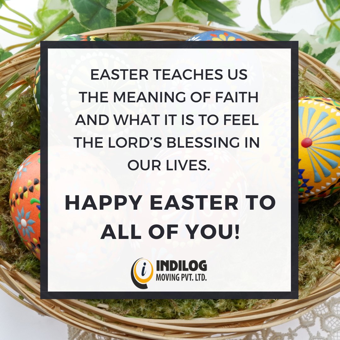 indilogmoving's tweet photo. Easter is a time to pray to God and ask him to shower endless love, joy, and peace on your family. Team INDILOG wishes you all a blessed Easter!
.
.
.
.
. https://t.co/W9BYYRLMFV