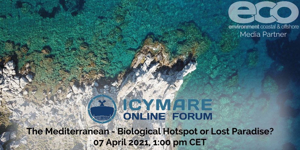 Next Wednesday, 7 April, 1 pm CET: the next #ICYMAREOnlineForum 'The Mediterranean - Biological Hotspot or Lost Paradise', hosted by Manuel Marinelli from @ProjectManaia. Check out the talks and speakers below and register here to join the discussion: bit.ly/3uiHV2I