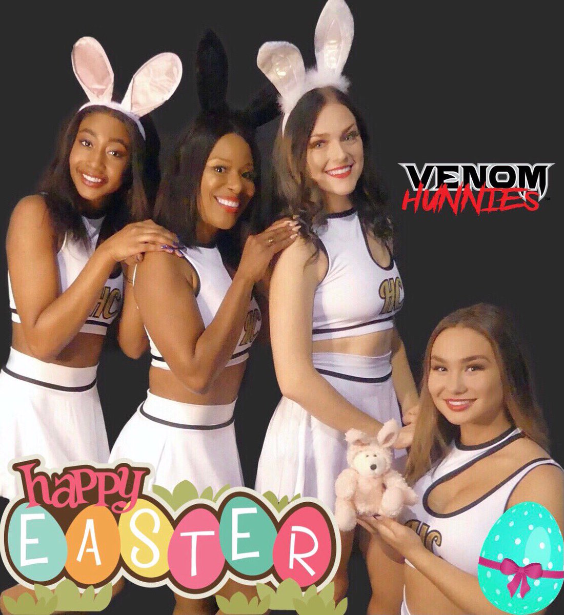 HunniesCheer's tweet photo. Happy Easter from your Hunnies π£
#Easter #heroseagain #heisrisen #heisthereasonfortheseason #prodance #procheer #Easterbunny #Eastereggs #egghunt #SidelineDistraction #footballcheerleaders #hockeycheerleaders #icegirls #MarksmenHunnies #VenomHunnies #HunniesCheerleaders https://t.co/A4GGQP7QZn