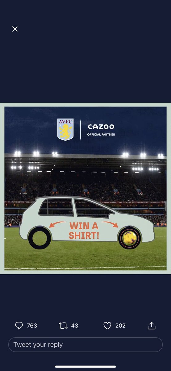 SamuelJM7's tweet photo. @AVFCOfficial @CazooUK #CazooMatchdayChallenge https://t.co/pXm96gSFWm