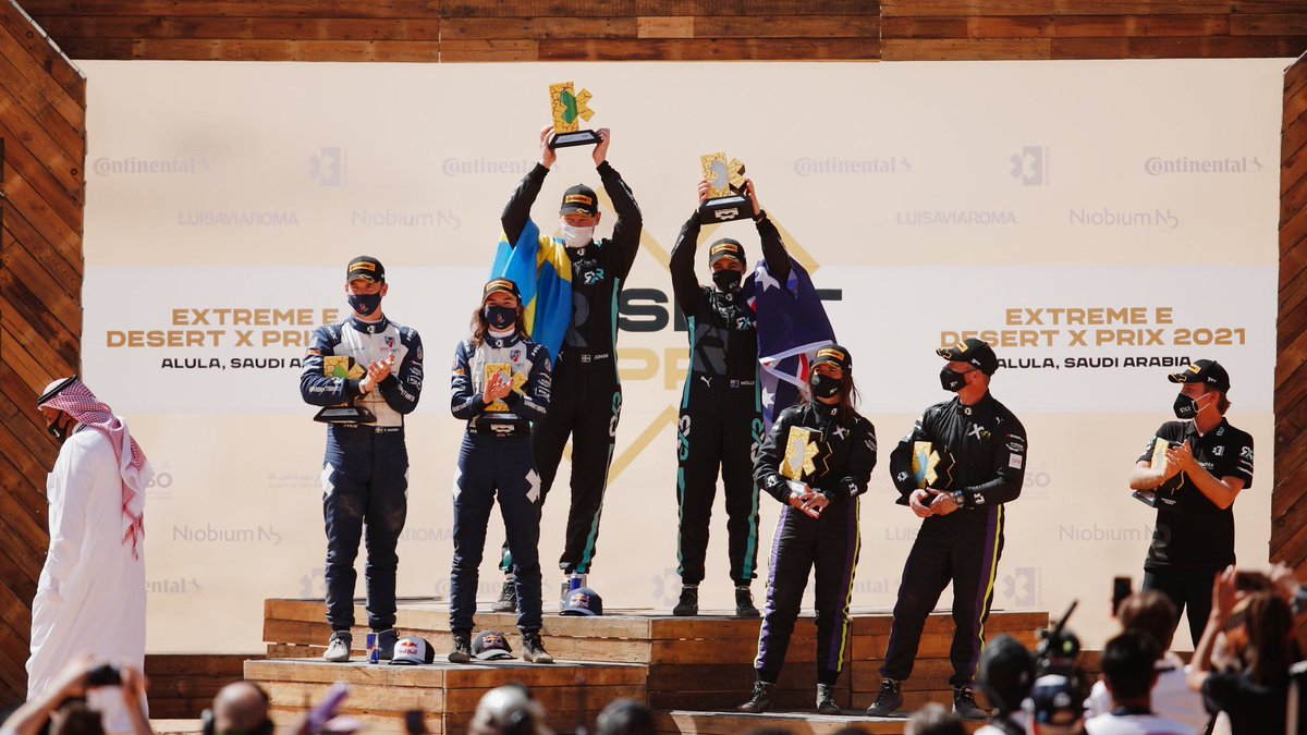 rosbergxracing's tweet image. Your Desert X Prix Champions 🏆

#RXR #DrivenByPurpose