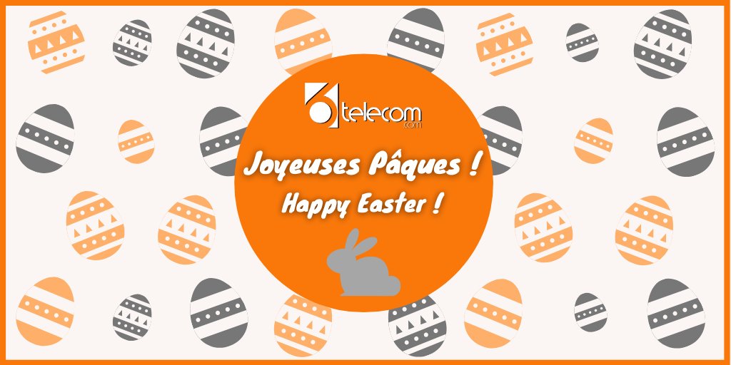 6Telecom's tweet image. Que votre chasse aux cocos vous apporte une abondance de chocolats ! 🥚🍫
Joyeuses Pâques de l'équipe 6Telecom !
Happy Easter from the 6Telecom team !