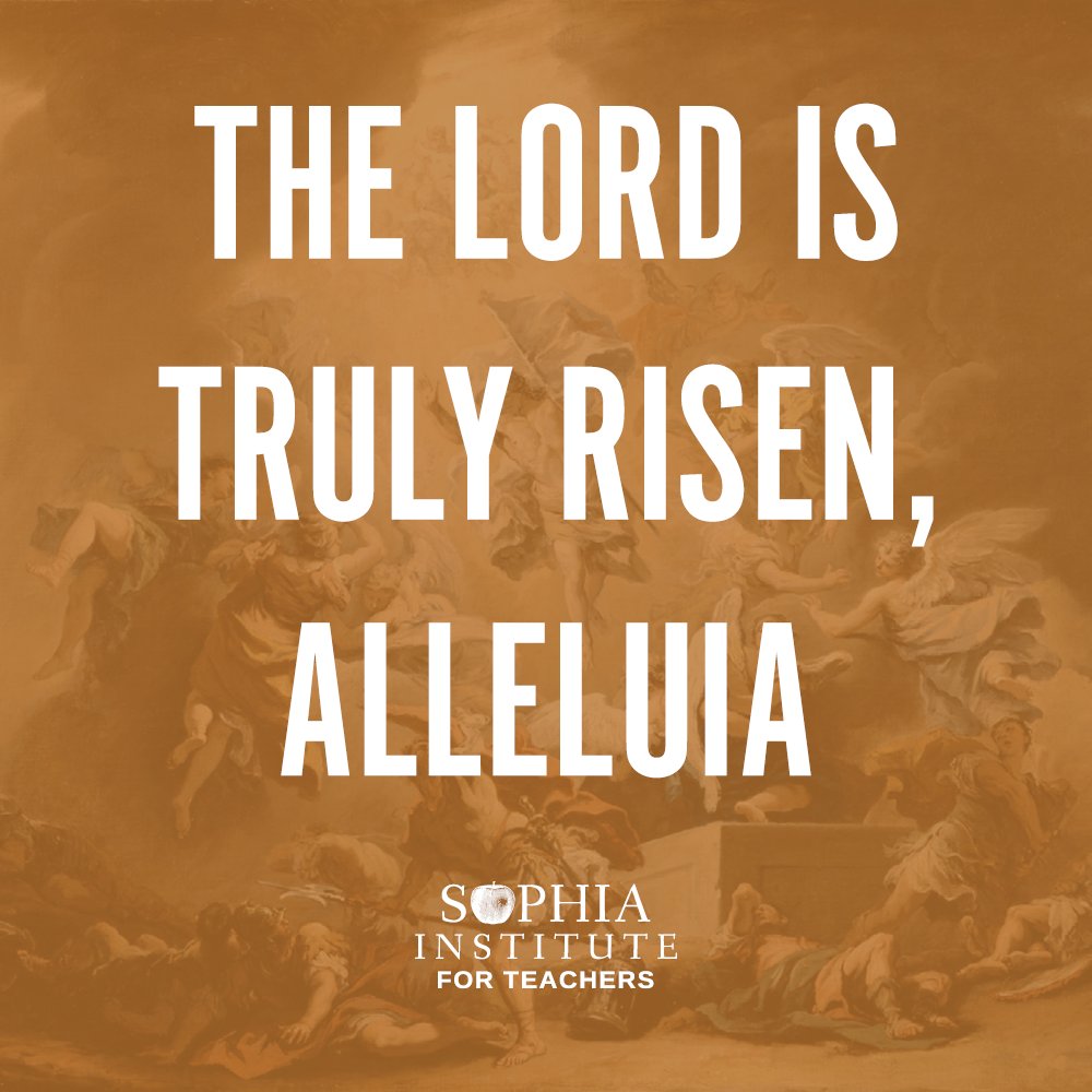 SophiaTeachers's tweet image. HE IS RISEN! Happy Easter from all of us at Sophia Institute for Teachers! We&apos;ve got free lessons, activity ideas, and more for you: bit.ly/3cnGV7q

#holyweekathome #holyweek #holyweek2021 #HeIsRisen #Easter