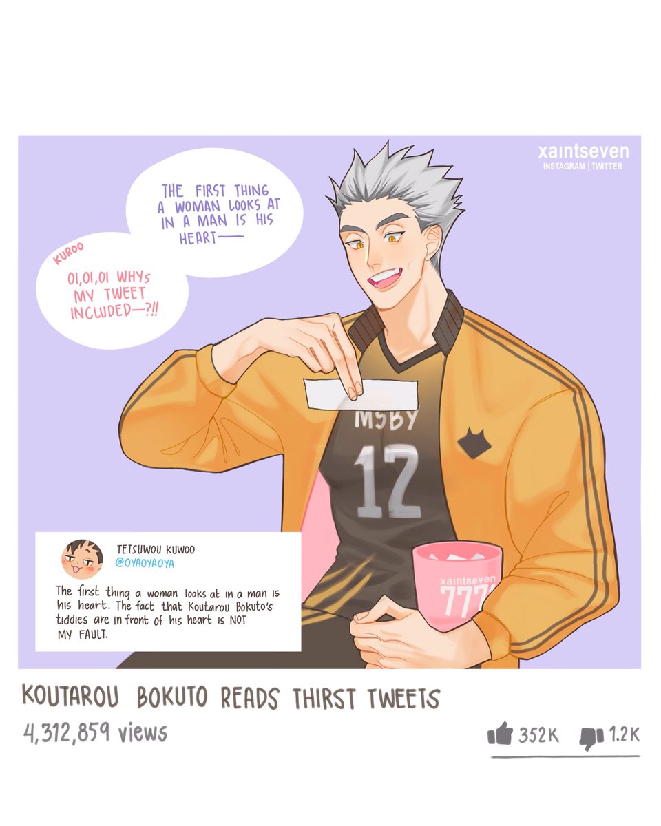 Bokuto reads thirst tweets ?✨
#bokutokoutarou #kurootetsurou
#bokuroo #msby #haikyuu #fanart 