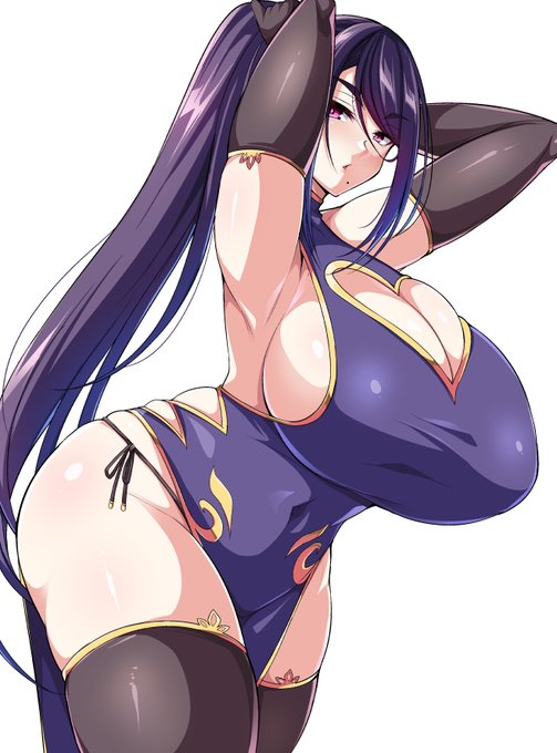 お題箱絵((https://t.co/FKFGbnIbSo) 『ポニーテールチャイナお姉さん』 